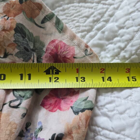 Nas Boutique Floral Mini Slip Dress Gold Satin Trim-S Y2K Cottagecore Coquette - Picture 7 of 8